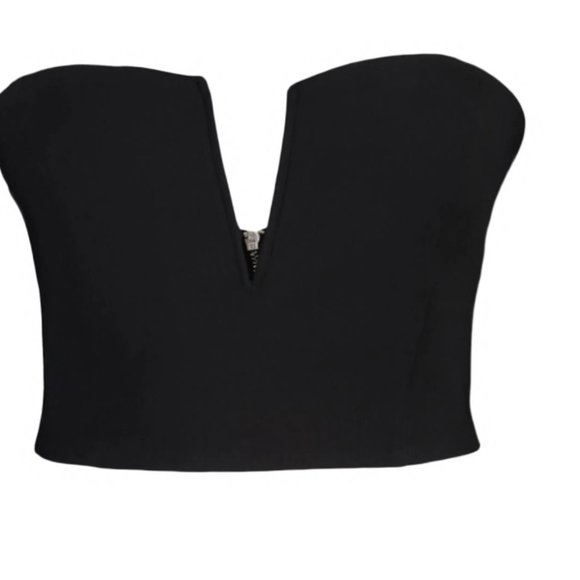 NWT Trendyol plunge corset top in black - Picture 4 of 10